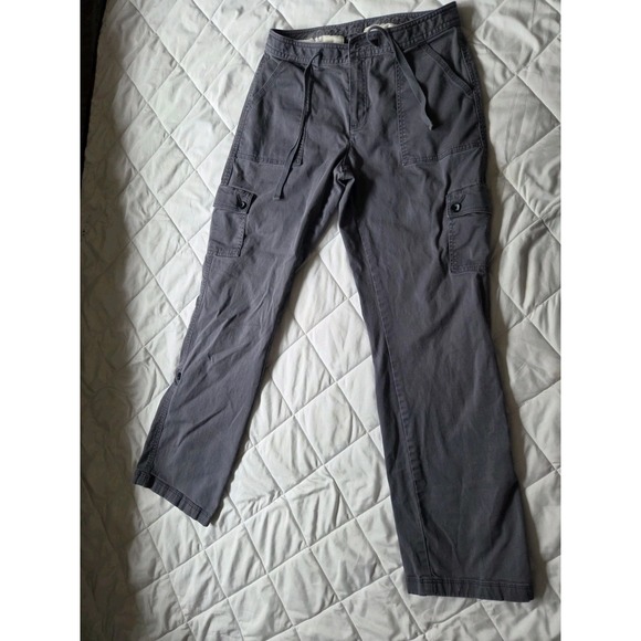 L.L.Bean Pants - LL Bean Favorite Fit Women's Gray Cargo Pants Size 4 Regular EUC
